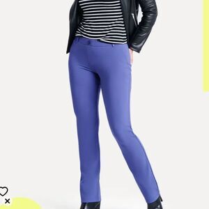 Betabrand Straight-Leg | Two-Pocket Dress Pant Yoga Pants Blue‎ Iris M Nwot